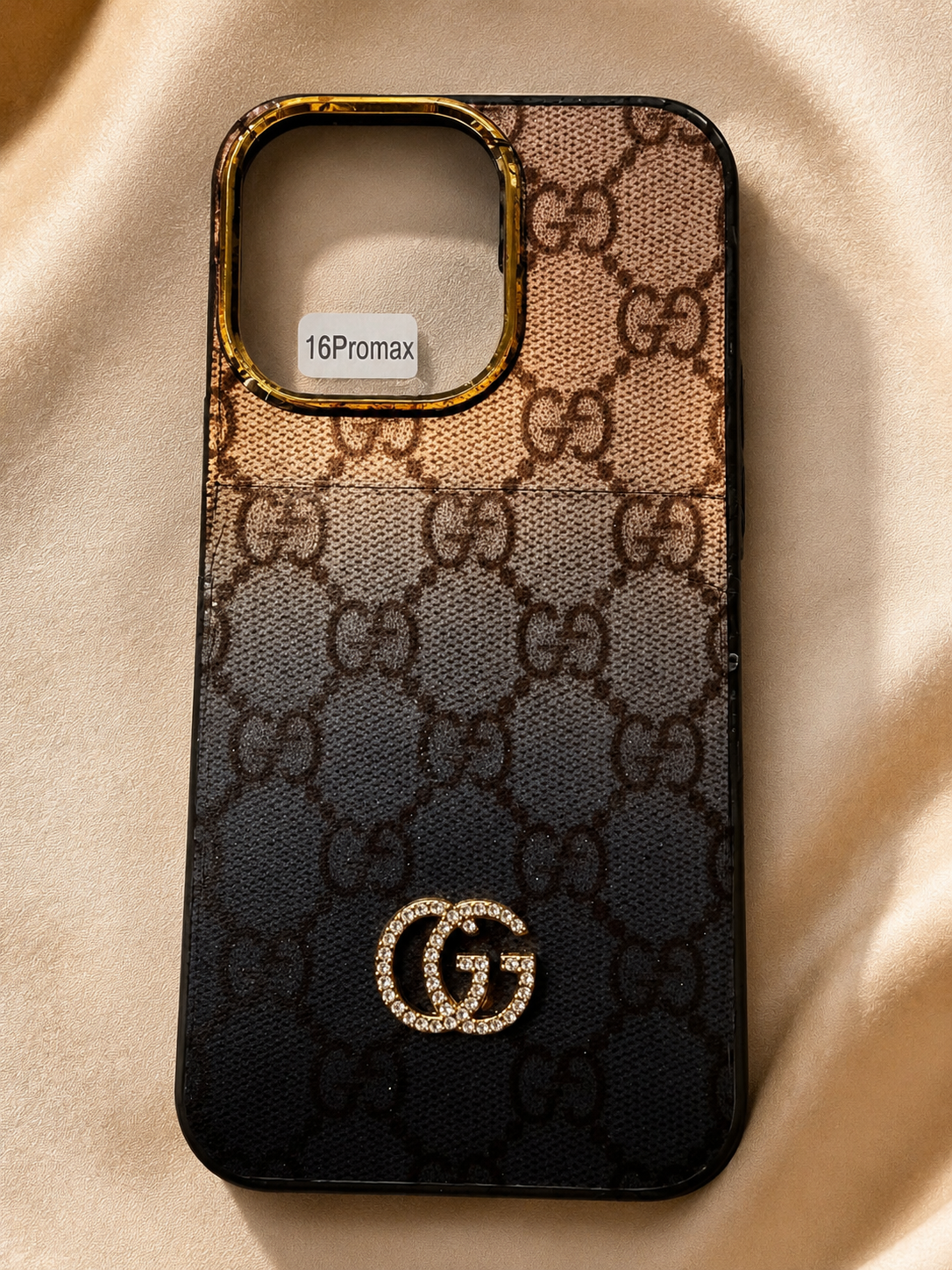 Luxury Gradient GG Rhinestone Phone Case – iPhone 16 Pro Max & 17 Pro Max